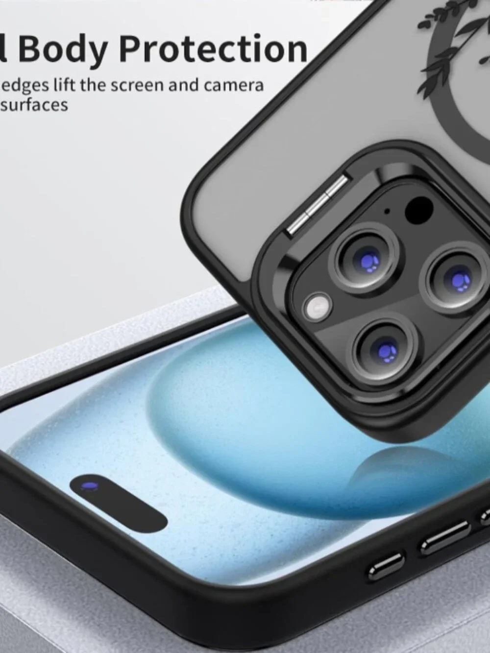 Magnetic Case Compatible with iPhone 16 Pro Max with Kickstand
